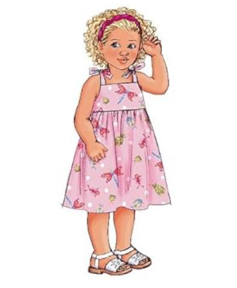 Butterick Sewing Pattern 3477 Children's Dress Top Shorts & Pants Age 6,7,8 Easy - Image 3 of 4