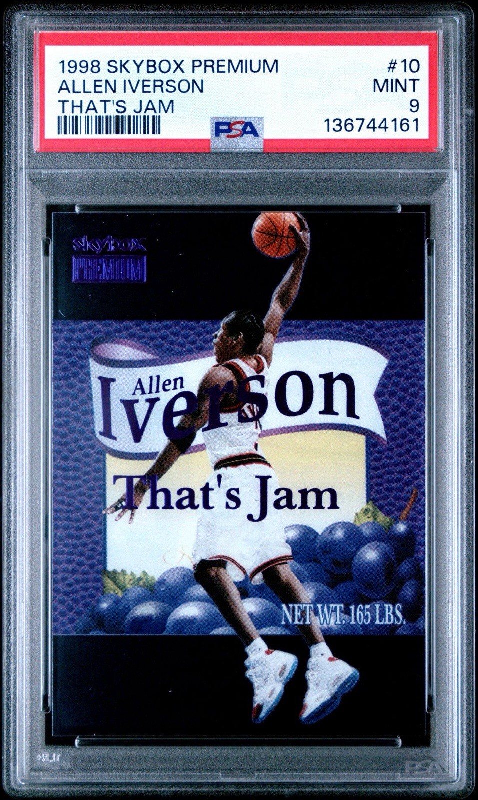 1998-99 Skybox x Premium Allen Iverson That's Jam #10 TJ 76ers PSA 9