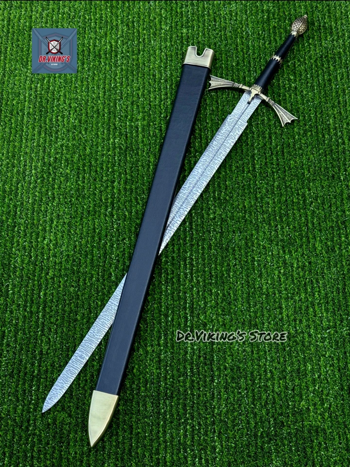Handmade Dark Sister Stainless Steel Replica Sword with Wall Mount & Scabbard. - Image 3 of 3