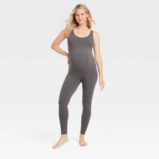 Isabel Gray Seamless Long Unitard Maternity Jumpsuit Womens Small Sleeveless NWT