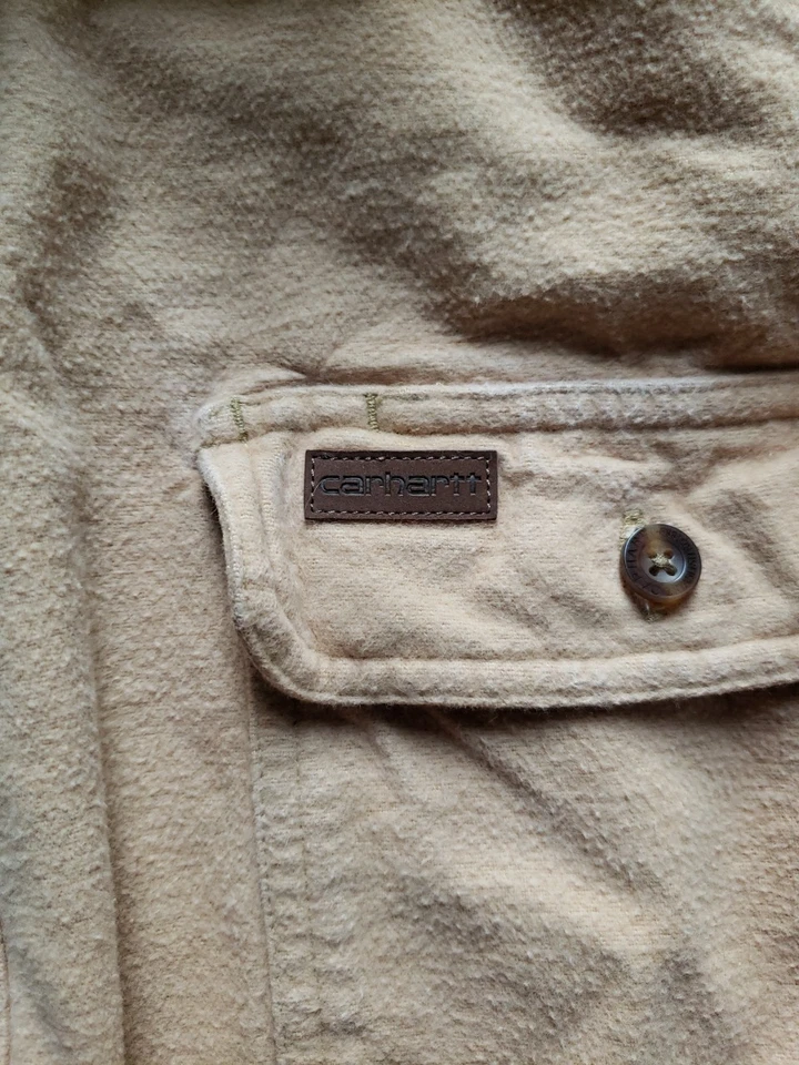 Camisa Carhartt Vintage Peso Pesado Franela Talla 2XL Alta Tostada Triple Puntada  Foto 2 de 4