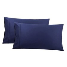 Pillow Cases Queen Size Set of 2, Super Soft Bed Queen 20"x30" Navy Blue