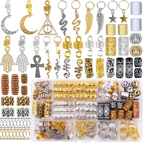 184 Teile Haarschmuck für Zöpfe Schlange Mond Zopfclips Dreadlocks Zubehör - Bild 1 von 7