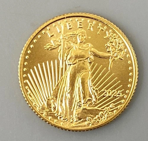 2025 US 1/10th ozt Gold BU $5 Eagle Coin L23827