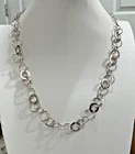 Vintage sterling silver David Sigal ring links necklace