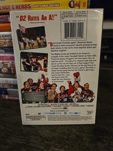 D2: The Mighty Ducks (DVD, 1994) Emilo Estevez, Brand New Sealed DVD - Picture 2 of 3