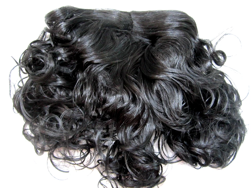 Halloween Adult Day of the Dead Mask w Black Hair Costumes Parties nylon sleeve - Image 3 of 4