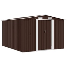 Abri de Jardin 257x298x178 cm Métal Vert Terrasse Patio Cabane à Outils vidaXL
