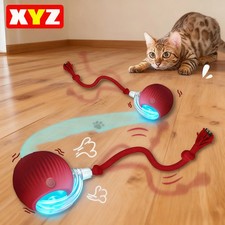 New Cat Interactive Ball Toy Automatic Rolling Ball Faux Tail Rechargeable Smart