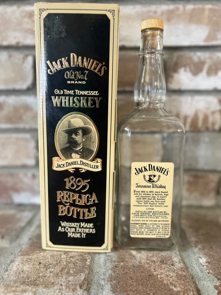 EMPTY Jack Daniel’s Old No. 7 1895 Replica Bottle w/ Cork and Box - Image 2 of 4