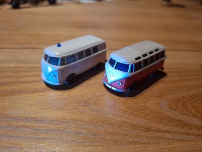 2x Wiking 1:87 H0 T1 Bus ( u.a. Samba Braunweiß Rose GK 317/1 CS 325/1)