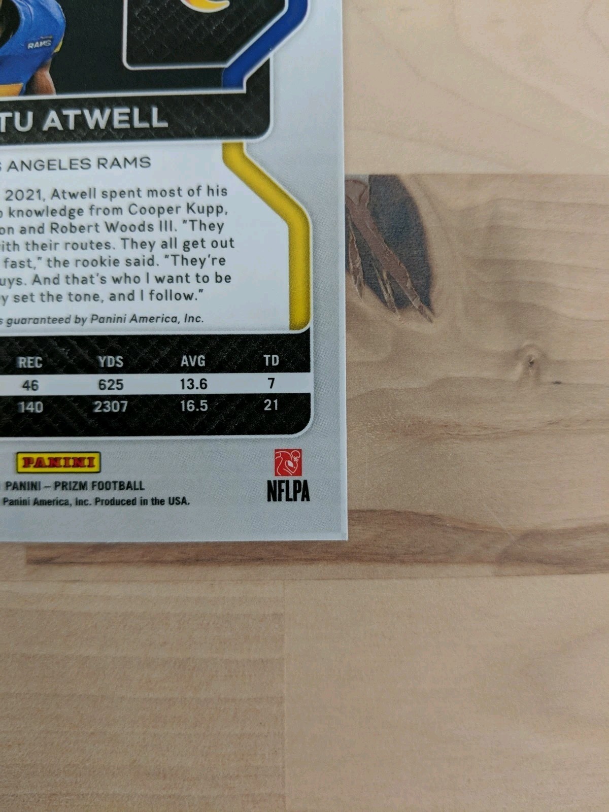 2021 Panini Prizm TUTU ATWELL Gold Vinyl AUTO /5 #350 view 10