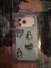 Funda de teléfono Disney Stitch Popitz para iPhone 17 Pro Max azul a presión nueva