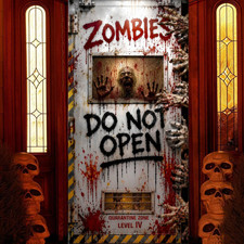 Halloween Door Cover Decorations Banner - 70.8 X 35.4 Inch