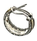 NWOT Or Paz Sterling Silver 925 Hoop Two Tones Lace Beaded Earrings Israel PZ AU — photo 4