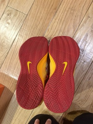 Nike Hyperfuse Gold/Red Size 10.5 Mens Used with Box Good Condition