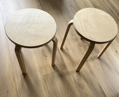 2x IKEA Frosta Hocker Stuhl Holz alte Version Bugholz Rarität