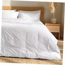 100 Organic Cotton Percale Duvet Cover Set Queen, White 100 Organic