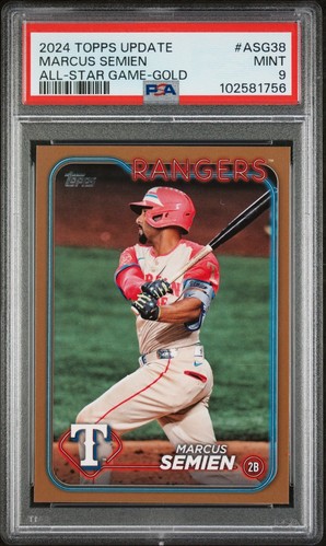 2024 Topps Update Marcus Semien /75 All Star Game ASG-38 Rangers PSA Mint Pop 1 - Bild 1 von 3