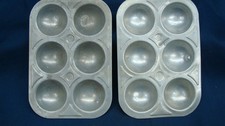 2 - Vintage Mirro Children's Pretend Play Muffin Pans Aluminum Kids Kitchen