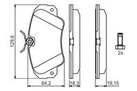 1X Bosch 0 986 460 939 Bremsbelagsatz Scheibenbremse FüR Opel Vauxhall
