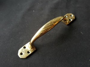 One Reclaimed Antique Bronze Victorian Door Pull Handle Door Furniture (ER154)