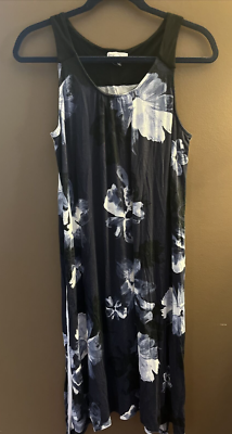 Layla Women's Maxi Sleeveless Casual Loose Fit Tank Dress; Navy Floral, Small | eBay Layla Women's Maxi Sleeveless Casual Loose Fit Tank Dress; Navy Floral, Small | eBay
