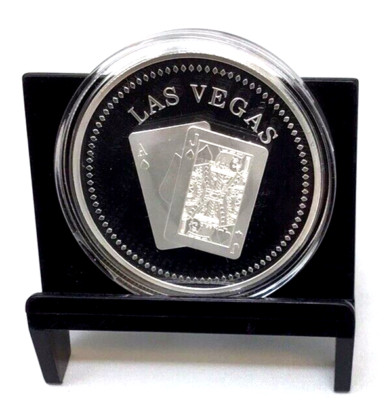 Las Vegas Black Jack  Card Guard in Air-Tight Coin-Tainer**~NEW~**:E