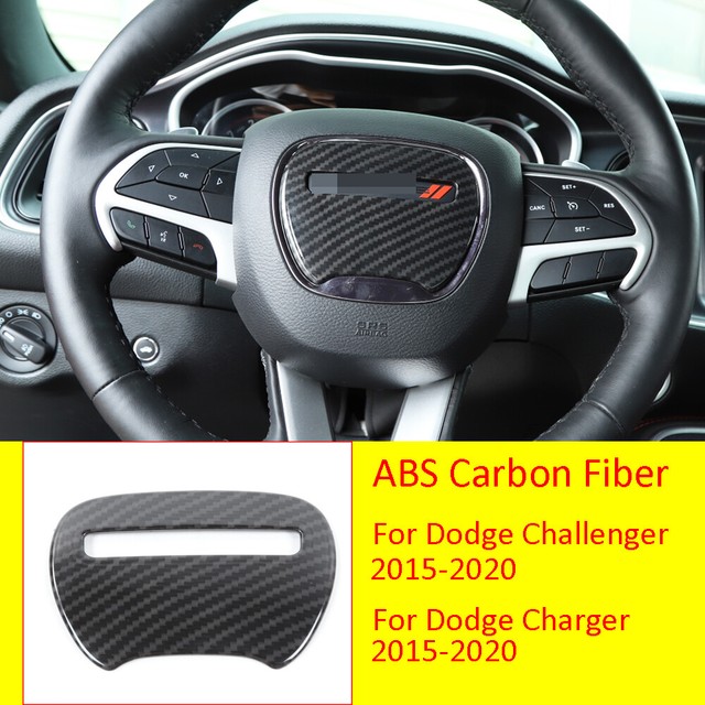 Carbon Fiber ABS Steering Wheel Cover Fit For Dodge Challenger/Charger