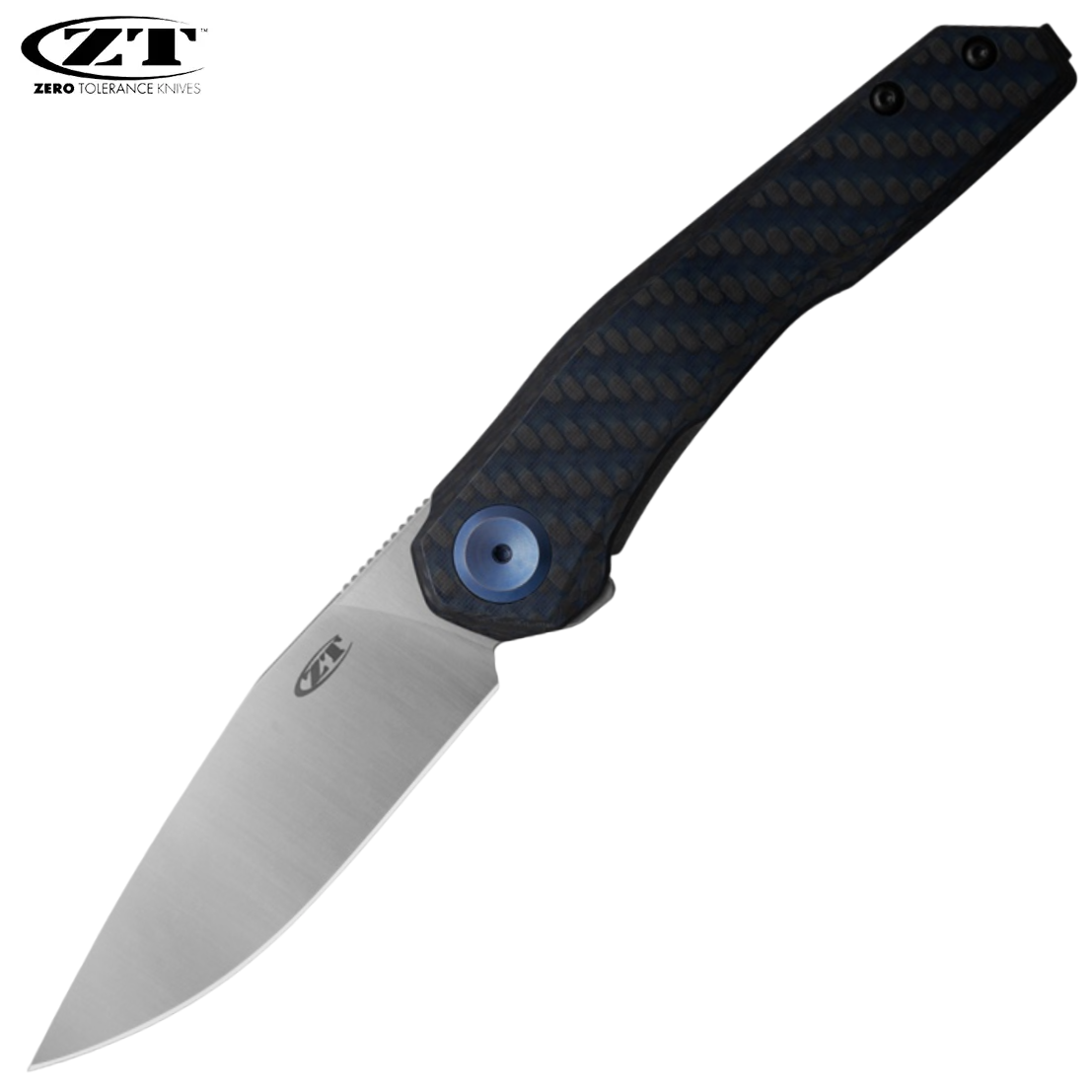 Zero Tolerance 0545BLUCF MagnaCut Frame Lock Knife Blue CF