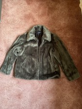 Maine Faux Fur Grey Jacket Size 18 New