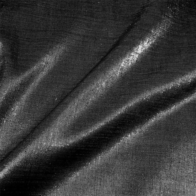 Metallic 14 Cotton 86 Glistening Shimmering Metallic Black