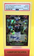 2022 Panini Prizm DP Elijah Green RC Auto Burgandy Cracked Ice #6/12 PSA 10 🆎️