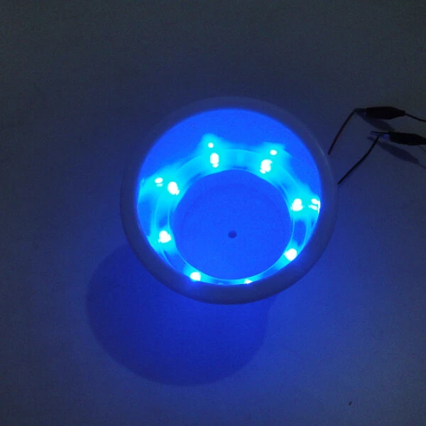 Portavasos de plástico 2 piezas con luces azules 8 LED para coche barco camión cámper Foto 4 de 4