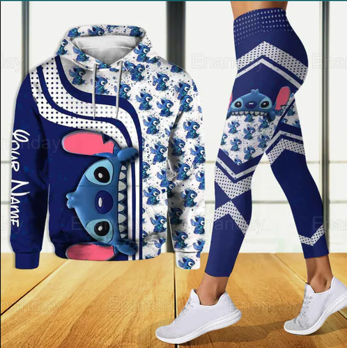 Personalized Stitch 3D Disney Hoodie Legging Set