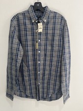 Image of J.Crew Shirt Size S Blue/ Gray Plaid Mens Long Sleeve Button Down Jaspe