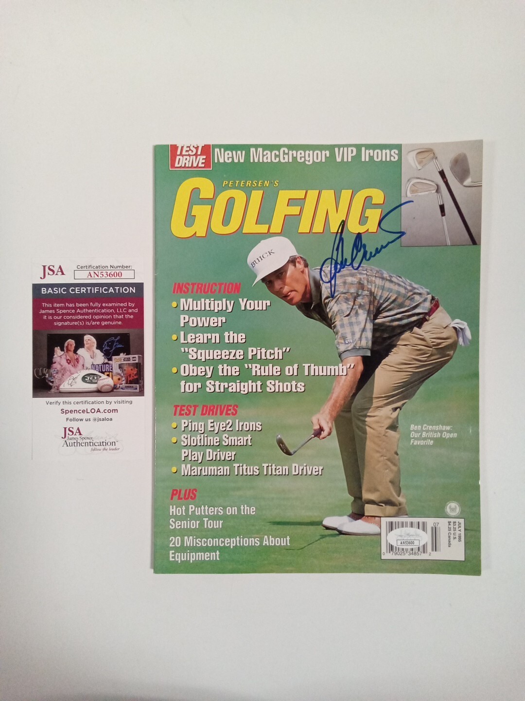Ben Crenshaw Autographed Signed Petersen's Golfing Full Magazine JSA -1 # 
