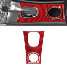 Red Carbon Fiber Console Gear Shift Panel Cover For Benz C-Class W203 C230 05-0