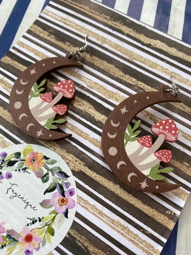 Moon Mushroom Festival Toad Stool Jewellery Gift