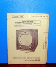 1950 Sams Photofact Folder Sylvania 1-075 113 114 124 125 177 Set 92 Folder 8