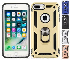 For Apple iPhone 7 Plus  8 Plus - ShockProof Slim Armor Rugged Cover Case Ring