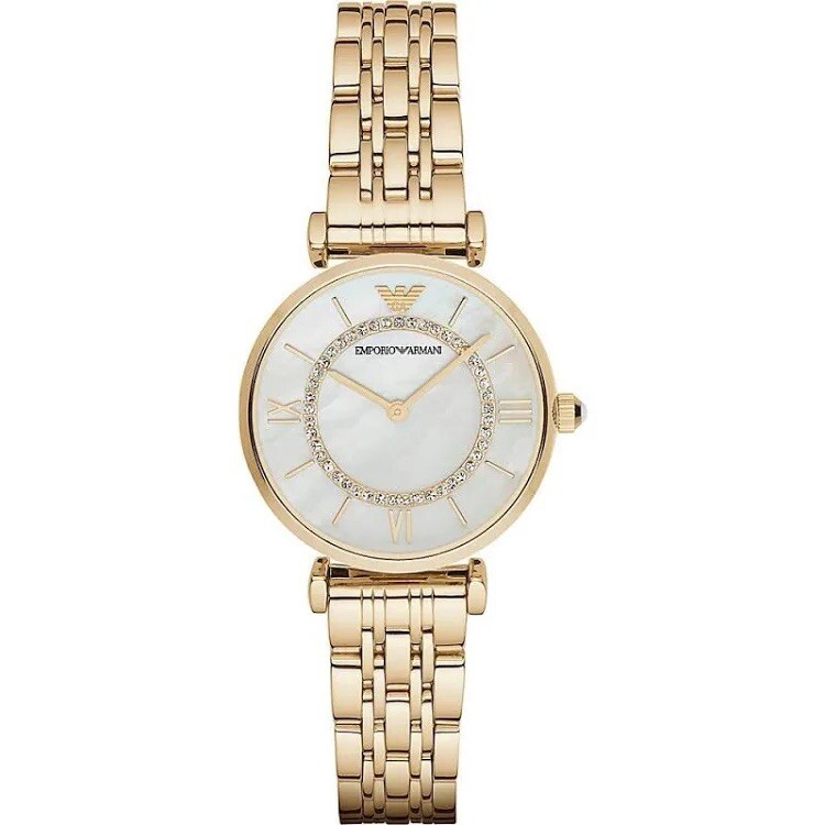 Emporio Armani AR1907 32mm Case Gold in Stainless Steel, Band Gold in Steel,...