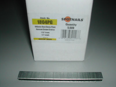 Spotnails 1804PG 1/2'' 18 Gauge 7/32'' Crown Staples (5,000) Bostitch SX Style