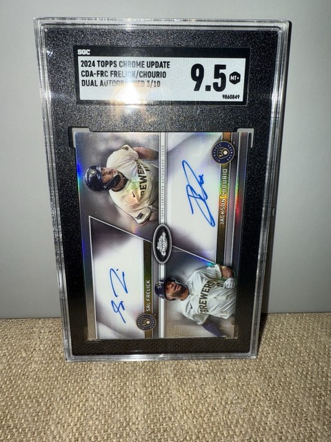 Jackson Chourio / Sal Frelick DUAL AUTO RC /10!! 🔥2024 Topps Chrome Update!!!!