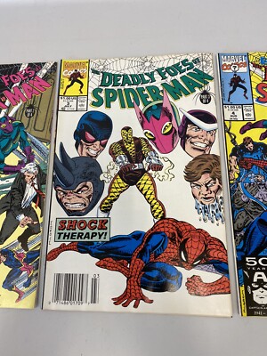 Deadly Foes Of Spider-Man 1-4 Marvel Comic Book Lot 1991 Complete