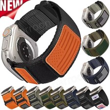 Nylon Loop Strap For Apple Watch Ultra 2 49mm iWatch Series 10 9 8 7 6 5 4 3 SE