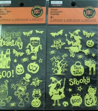 GLOW IN THE DARK STICKERS Halloween Stickers Skeletons, Bats PICK 1 FREE SHIP.