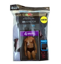 Fruit of the Loom® Premium Dri-Stretch Men's Briefs, 4 Pack - Assorted  "Cotton"
