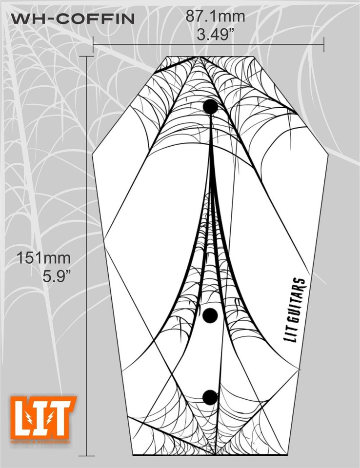LIT Guitars Coffin Guitar Wall Hanger eBay