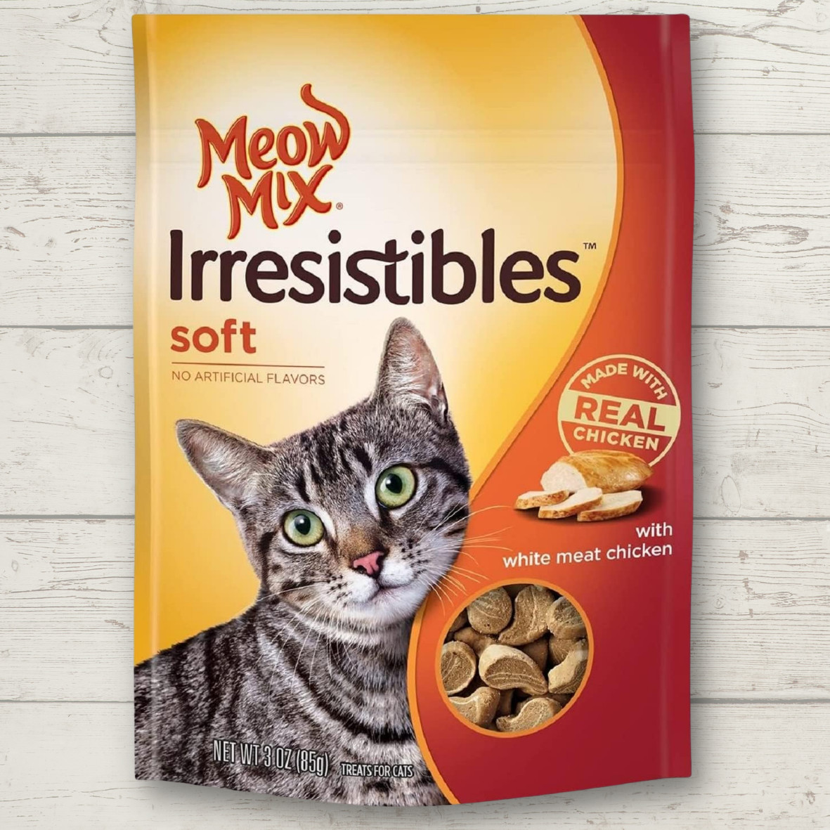 Meow Mix Irresistibles Soft Cat Treats, White Meat Chicken, 3 Ounce (Pack of 5)